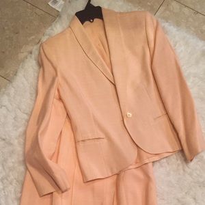 Talbots peach suit